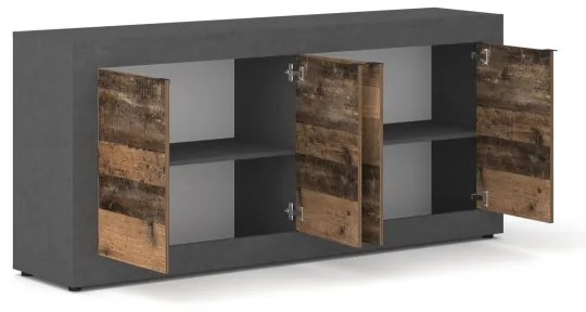 Comodă RUNEA maro închis/antracit