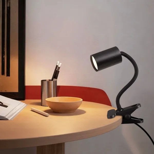 Immax NEO 08293L - Lampă flexibilă cu clemă PUNTO 1xGU10/9W/230V neagră