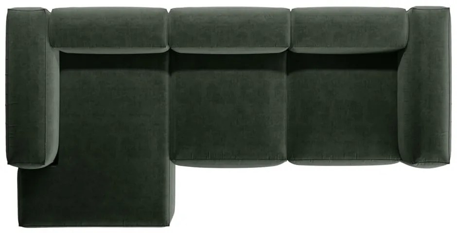 Colțar verde (cu colț pe partea stângă/cu șezlong) Bergamo – Cosmopolitan Design