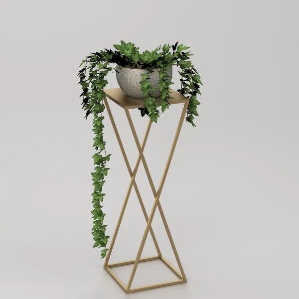 Suport de flori 70x24 cm auriu