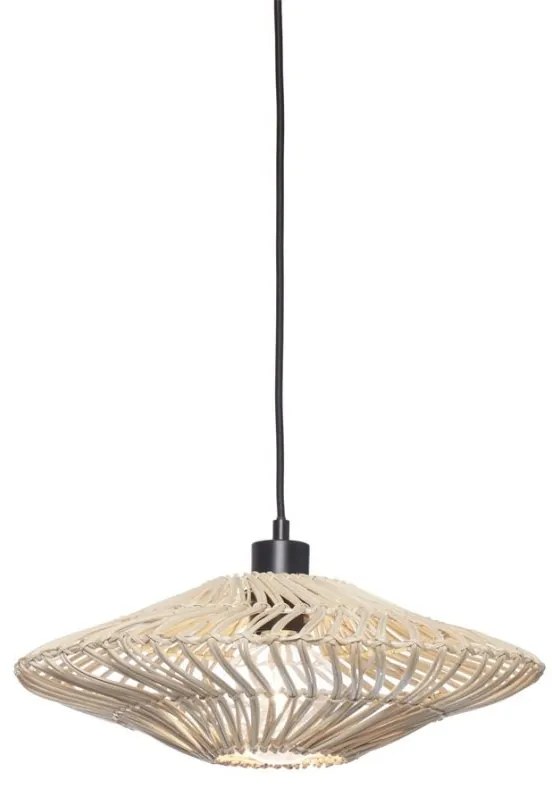 Lustra/Pendul eco din ratan Zanzibar flat 40cm S, white