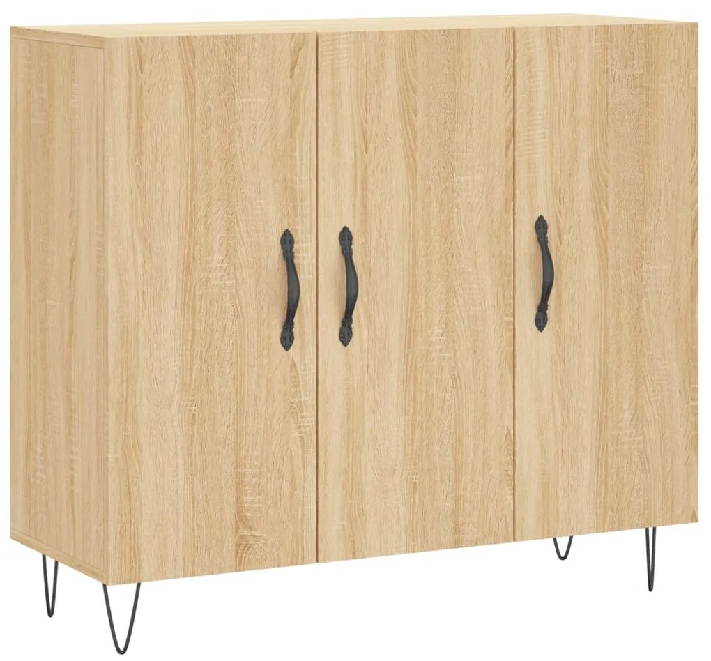 vidaXL Dulap, stejar sonoma, 90x34x80 cm, lemn compozit