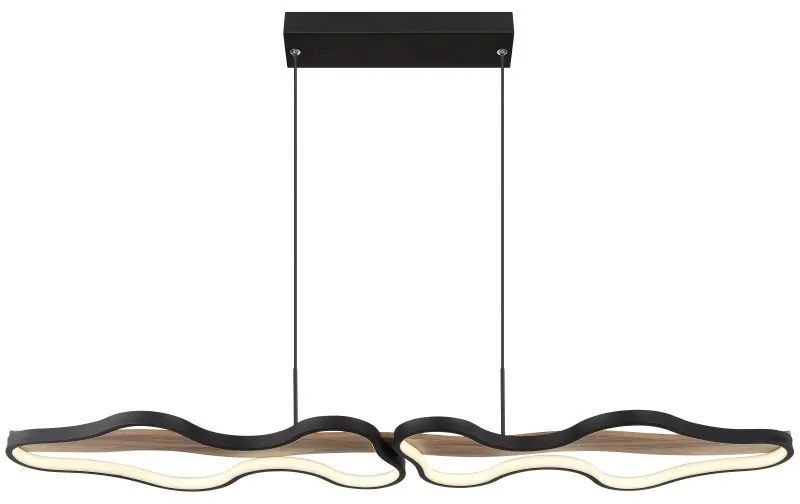 Lustra suspendata design industrial Bezzy negru, maro