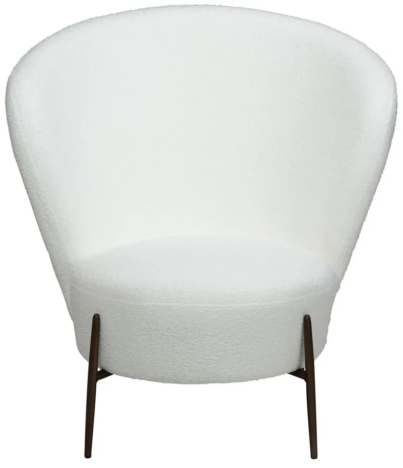Fotoliu alb cu tapițerie din țesătură bouclé Orbit – DAN-FORM Denmark