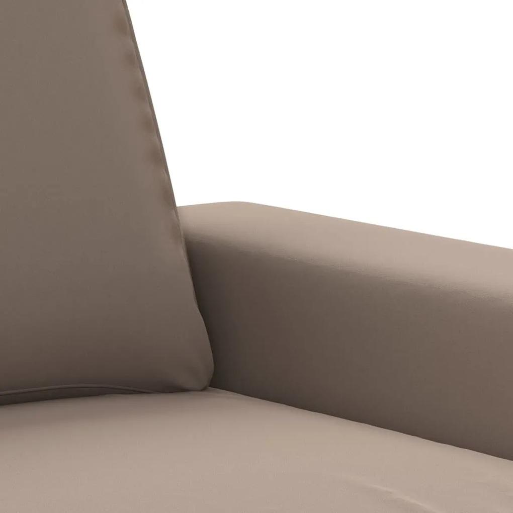 Canapea cu 2 locuri, gri taupe, 140 cm, tesatura microfibra Gri taupe, 174 x 77 x 80 cm
