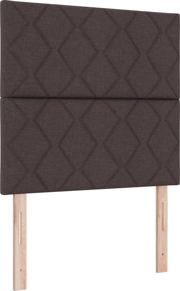 vidaXL Tăblie LED Maro 100 cm țesătură