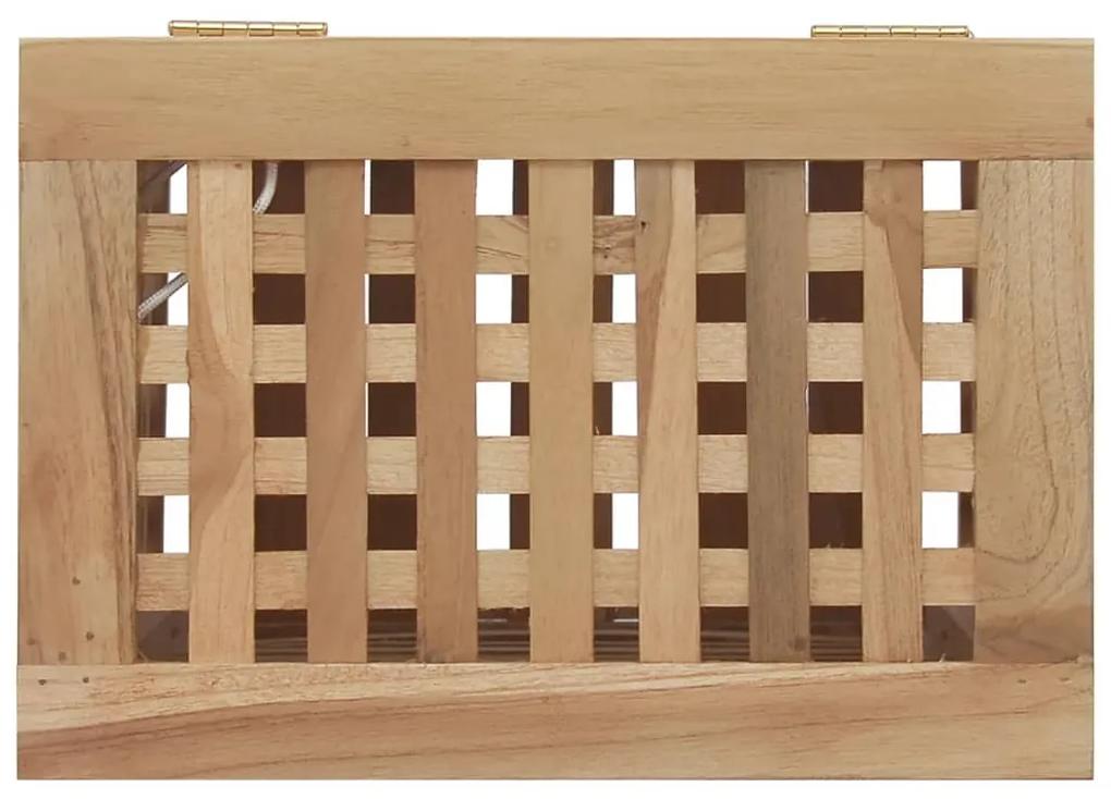 Cos de rufe, 35x25x60 cm, lemn masiv de tec 1, 35 x 25 x 60 cm