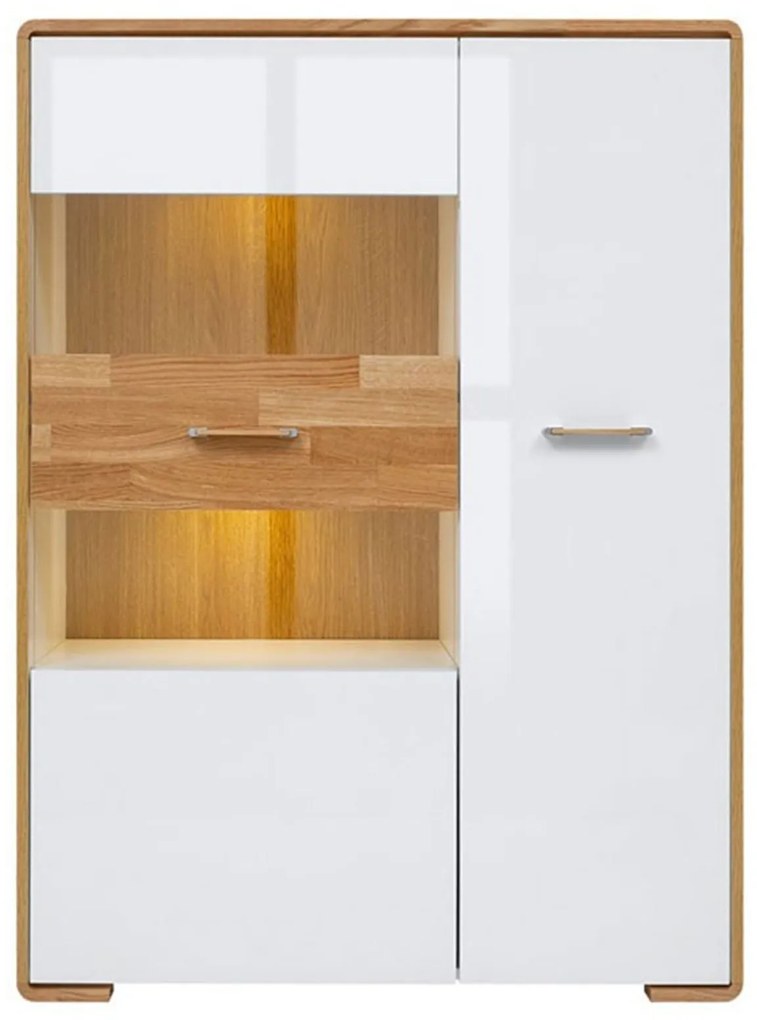 Comoda vitrata BARI - STOC 40 cm, 93,5 cm, 125,5 cm, Comoda vitrata
