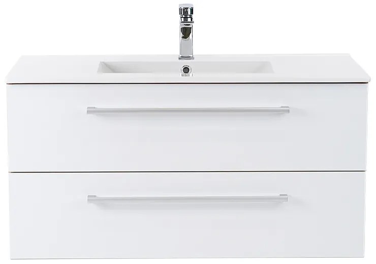 Dulap inferior Vario Clam 100 cu lavoar stejar-alb