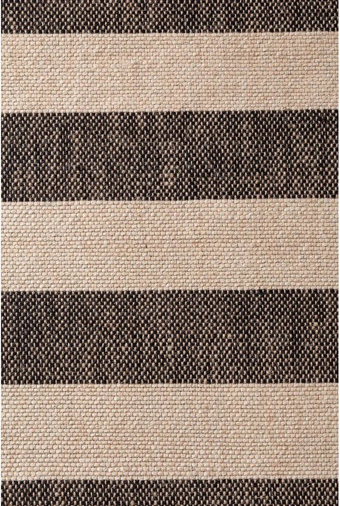 Covor negru/crem reversibil/țesut manual din iută 200x300 cm Playa – Hanse Home