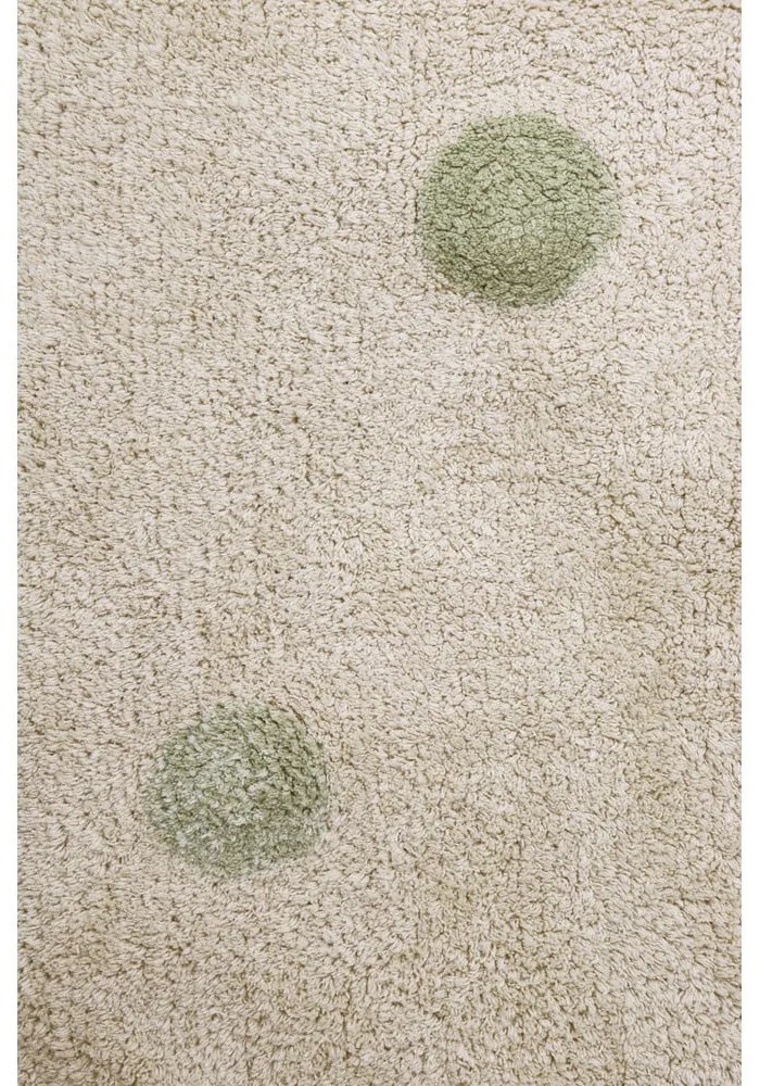 Covor pentru copii kaki/crem lavabil/țesut manual din bumbac 120x160 cm Hippy Dots Olive – Lorena Canals