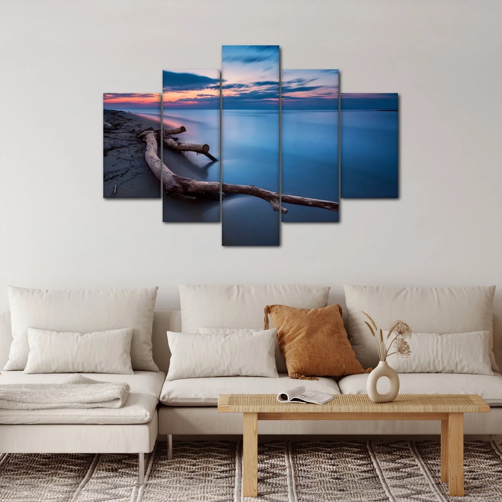 Tablou cu plaja în apus de soare (150x105 cm)