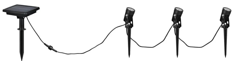 Corp de iluminat pentru exterior LED tip țepușă, de sol solar Obidos – Trio