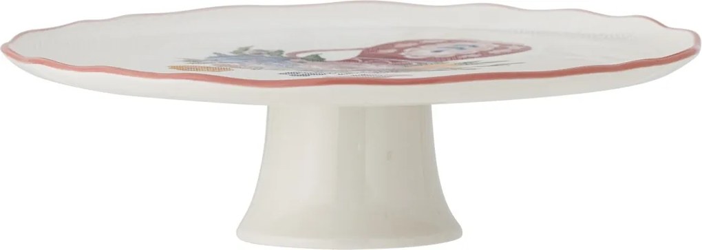 Platou de servire din ceramică cu motive florale pictate manual, 28×9 cm, „Dorothy"