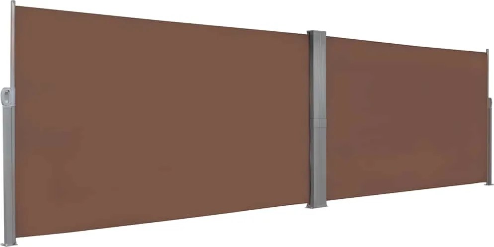vidaXL Copertină laterală retractabilă, 160 x 600 cm, maro