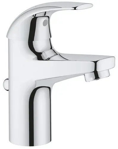 Baterie lavoar monocomanda Grohe Baucurve crom lucios cu ventil
