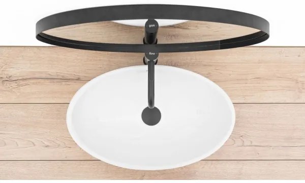 REA-U4603 - Lavoar pentru blat PAMELA 33x53 cm, ceramică, alb lucios