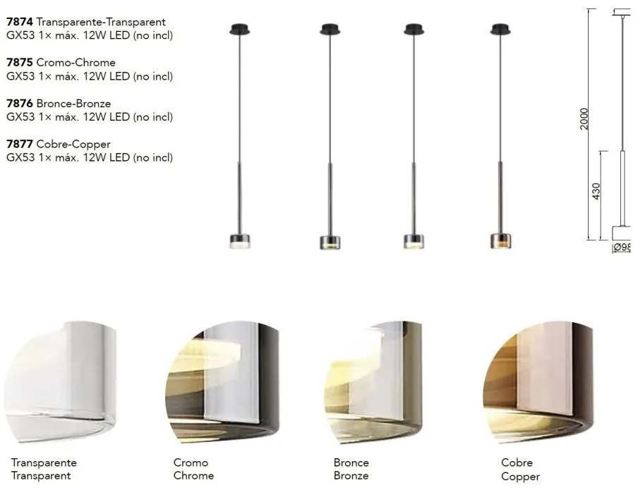 Pendul design modern TONIC crom
