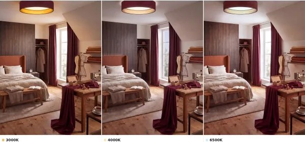Brilagi-LED Plafonieră VELVET VARI LED/24W/230V CCT Ø 45 cm vișiniu/auriu