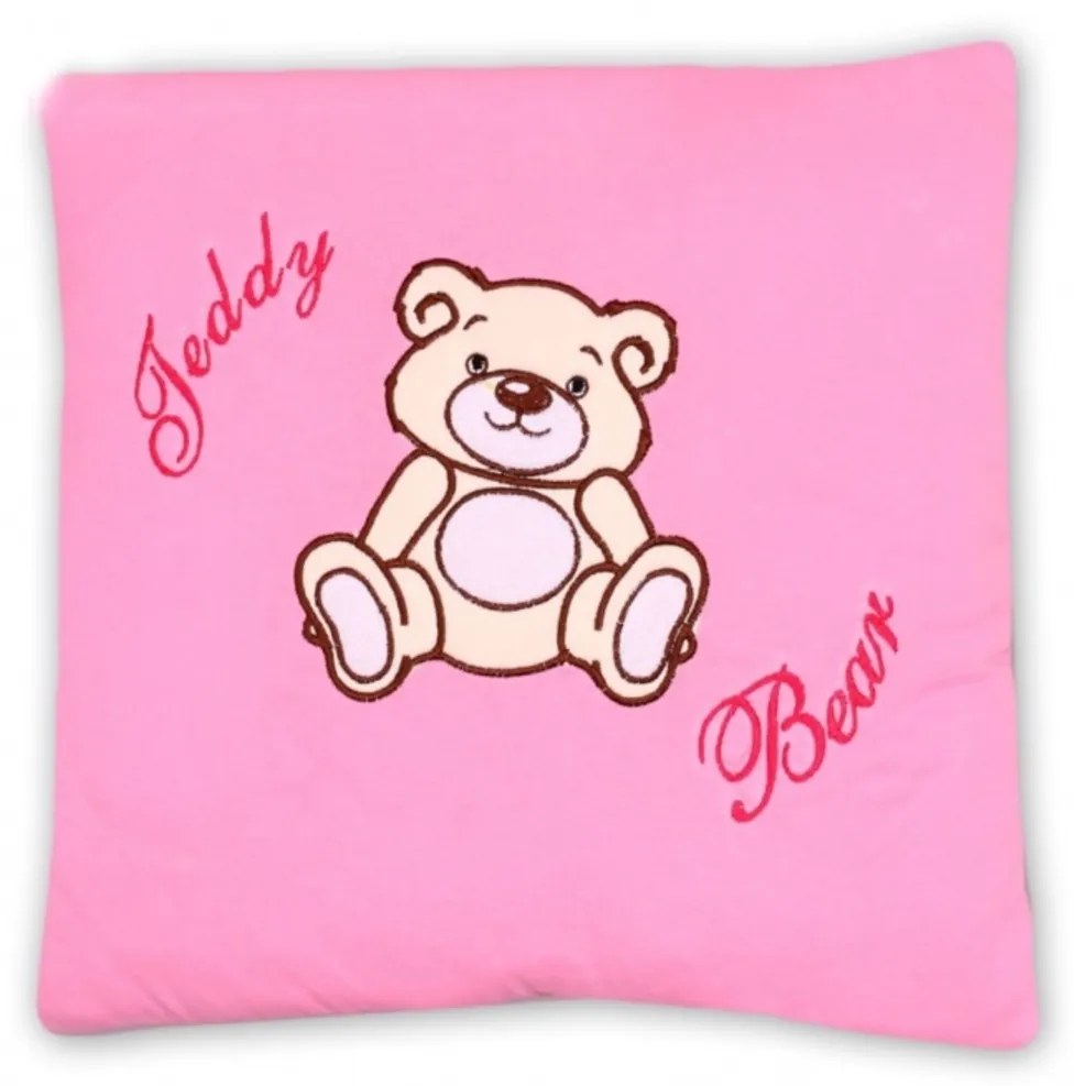 Pernă 40x40 Baby Nellys Ursuleț - roz deschis