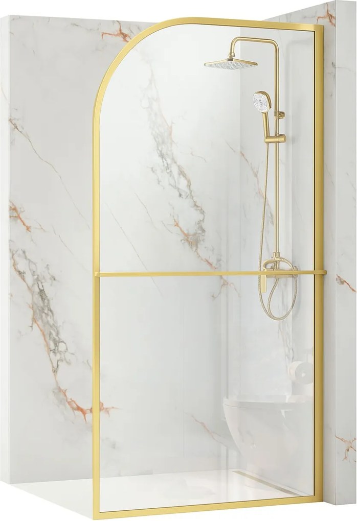Paravan de dus Rea Sky Brush Gold 120
