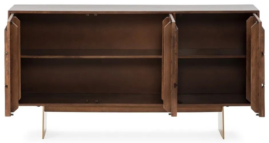 Comodă maro din lemn de mango 145x76x40 cm Trisha – MOME