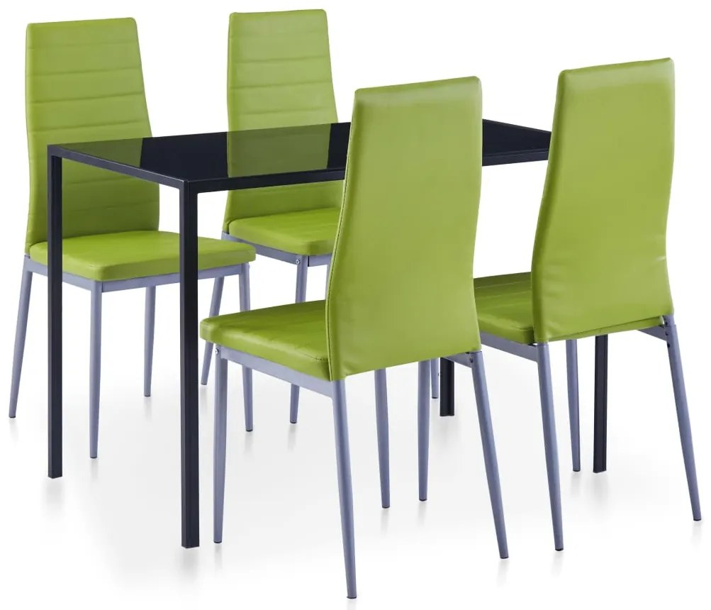 vidaXL Set mobilier de bucătărie, 5 piese, verde