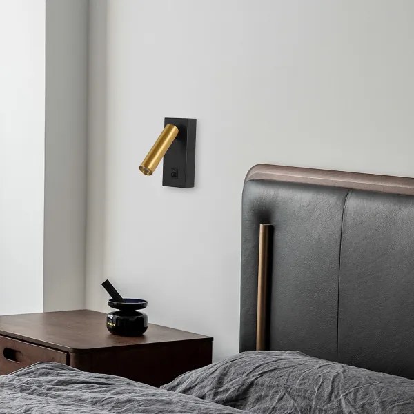 Spot LED de perete Brilagi MAYA LED/3W/230V 4000K negru/auriu