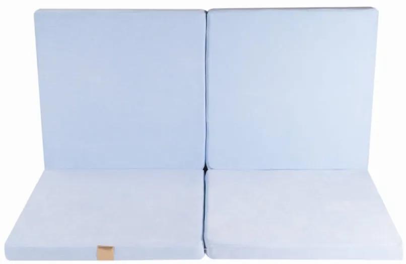 Saltea patrata pentru joaca din spuma, Catifea Blue, 120x120 cm