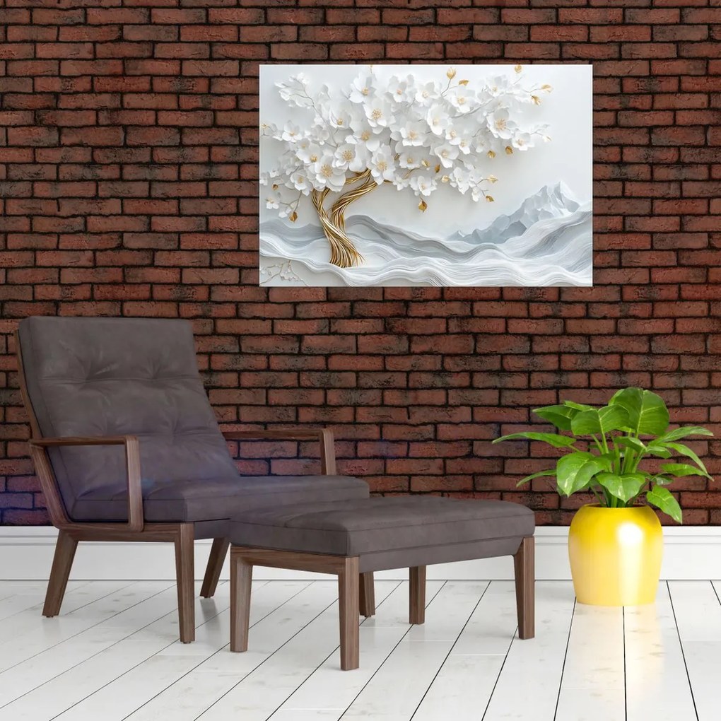 Tablou – Arborele vieții 3D elegant (90x60 cm)