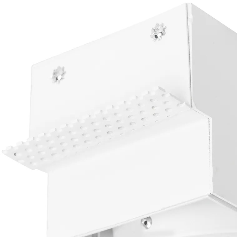 Spot integrat alb GU10 rotativ și inclinabil fără rama 2 lumini - Oneon