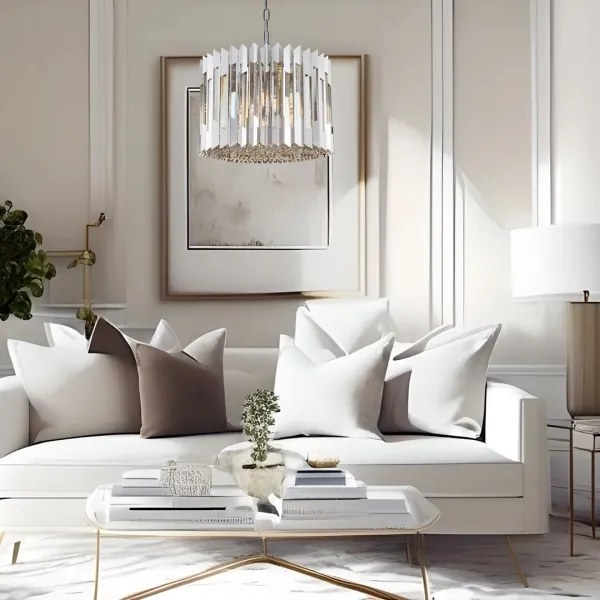 Lustră de cristal pe lanț RITZ 7xE14/40W/230V crom