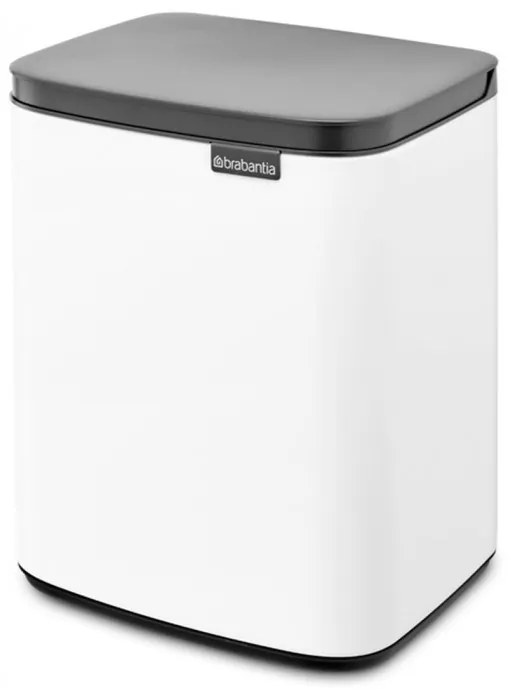 Cos de gunoi Brabantia Bo Small 1006627, 7 L, Deschidere lina si silentioasa, Baza antiderapanta, Alb