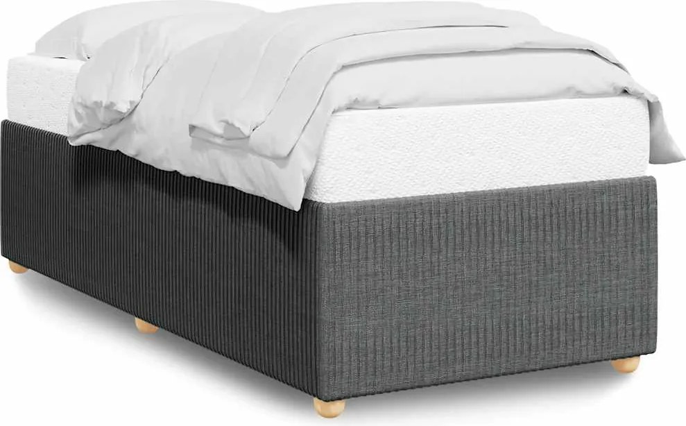 vidaXL Cadru de pat fără saltea, gri închis, 80x200 cm, textil