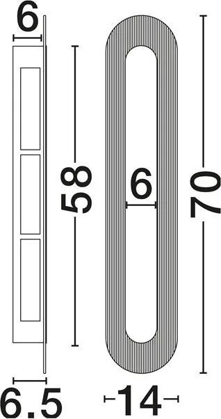 Aplica de perete LED decorativa VETRIO