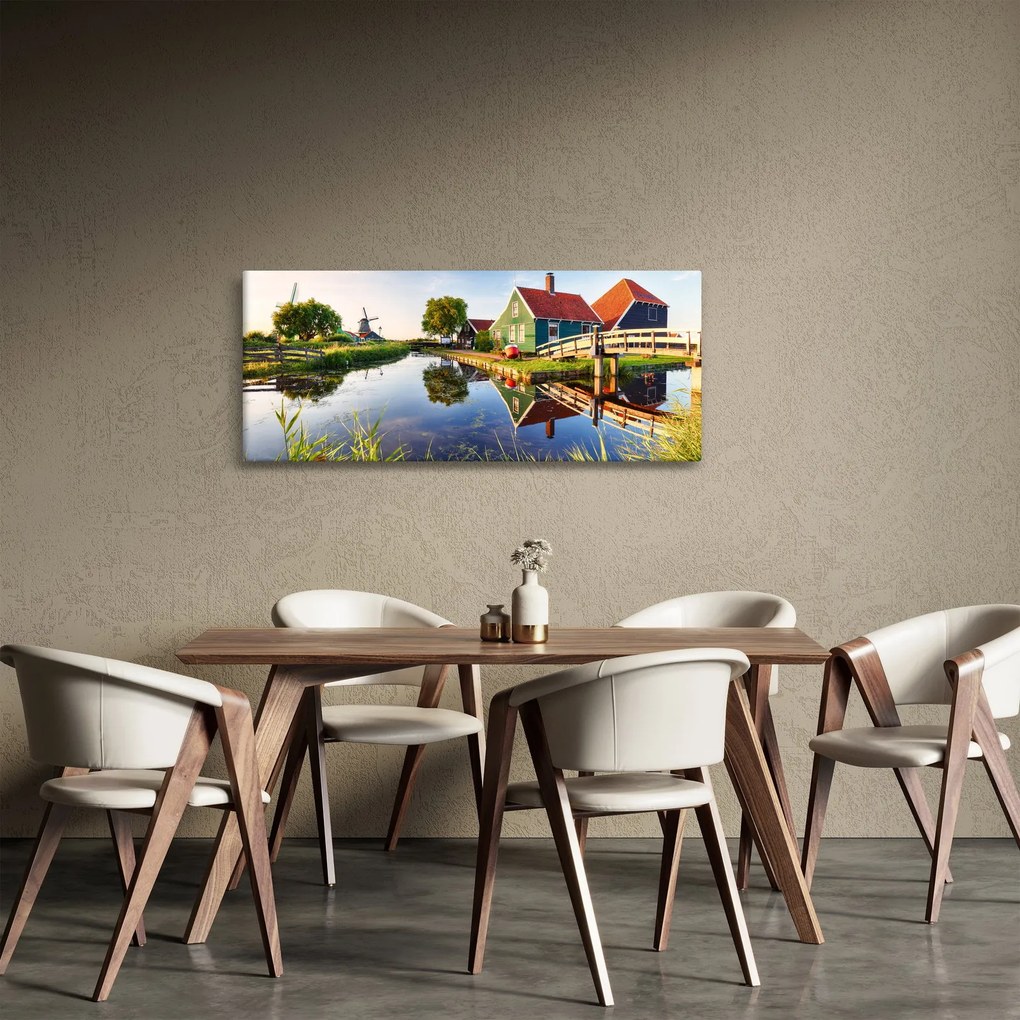 Tablou cu mori din Olanda (120x50 cm)