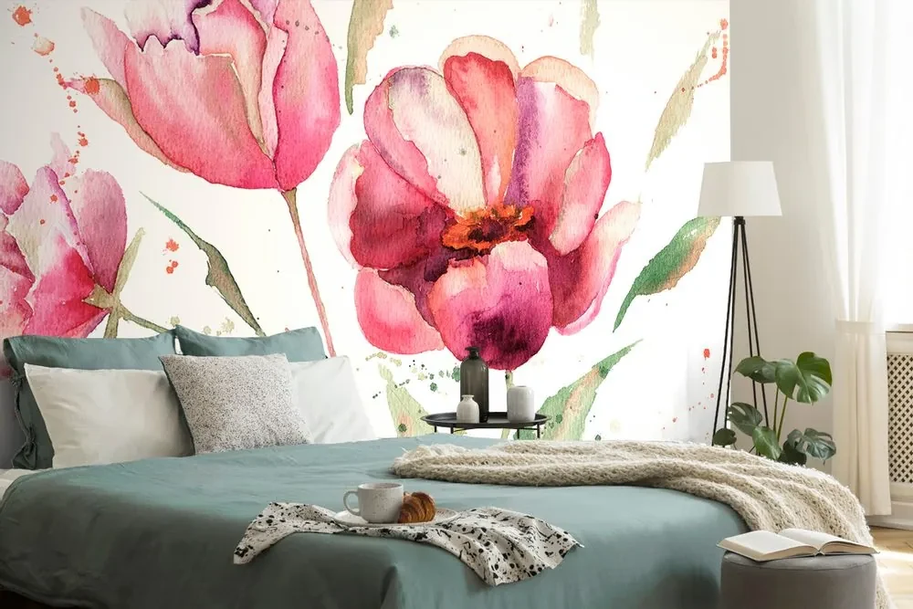 Tapet lalele în design interesant