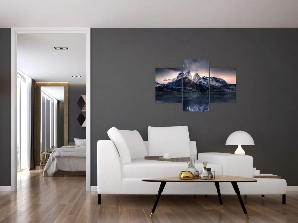 Tablou lacul cu munte (90x60 cm)