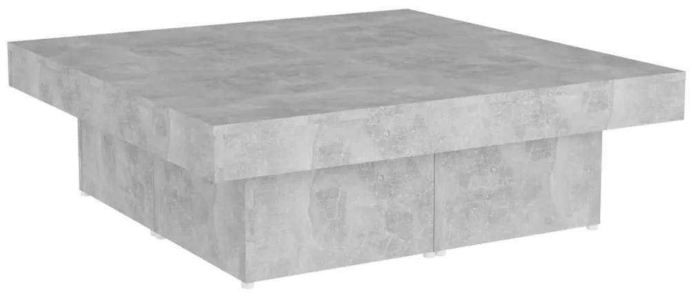 806916 vidaXL Măsuță de cafea, gri beton, 90x90x28 cm, PAL