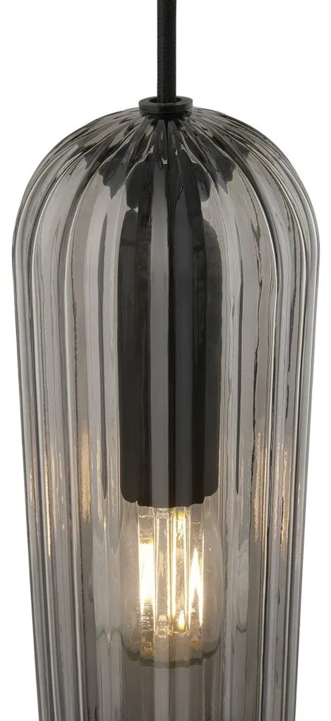 Lustra/Pendul design nordic Miella fumuriu