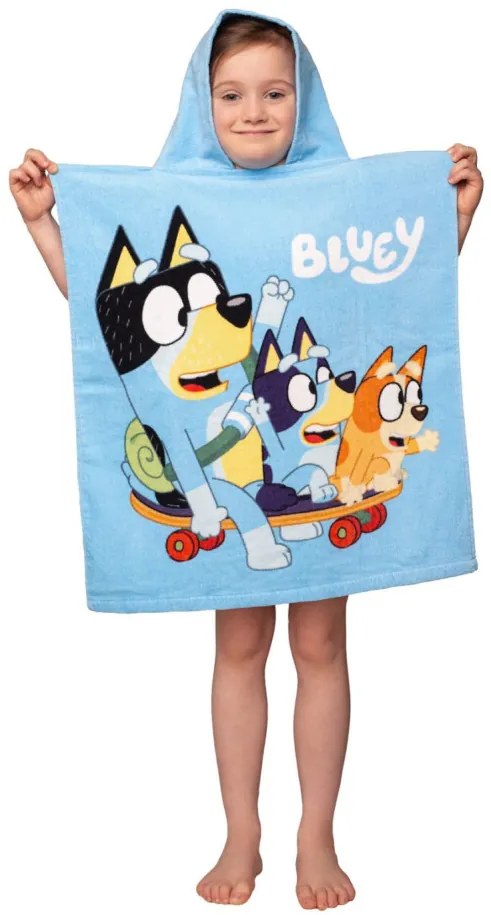 Bluey Skate poncho prosop de plajă 50x115cm