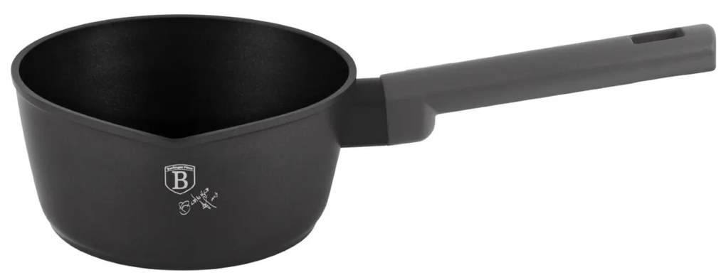 Oală pentru sos 16 cm, 1.2L – Berlinger Haus Anthracite Collection BH 8117, antiaderentă, compactă, pentru plită cu inducție