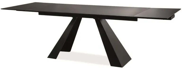 Masă de sufragerie extensibilă 160-240 cm Shelia (negru + negru) (pentru 8 și mai multe persoane). 1050793