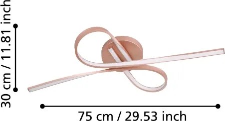 Eglo 97361 - Lustră aplicată LED PALOZZA 2xLED/11W/230V