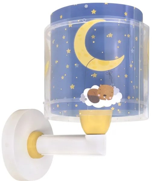Dalber 76639 - Lampă de perete pentru copii MOON DREAMS, 1xE27/15W/230V, albastră