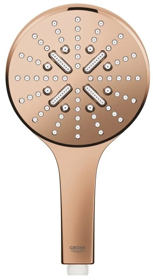 Para dus Grohe Rainshower Eco SmartActive 130 cu 3 jeturi, cupru (warm sunset)