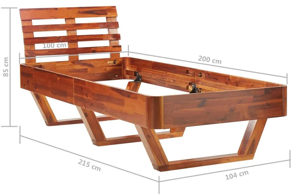 Cadru de pat, 100x200 cm, lemn masiv de acacia 100 x 200 cm