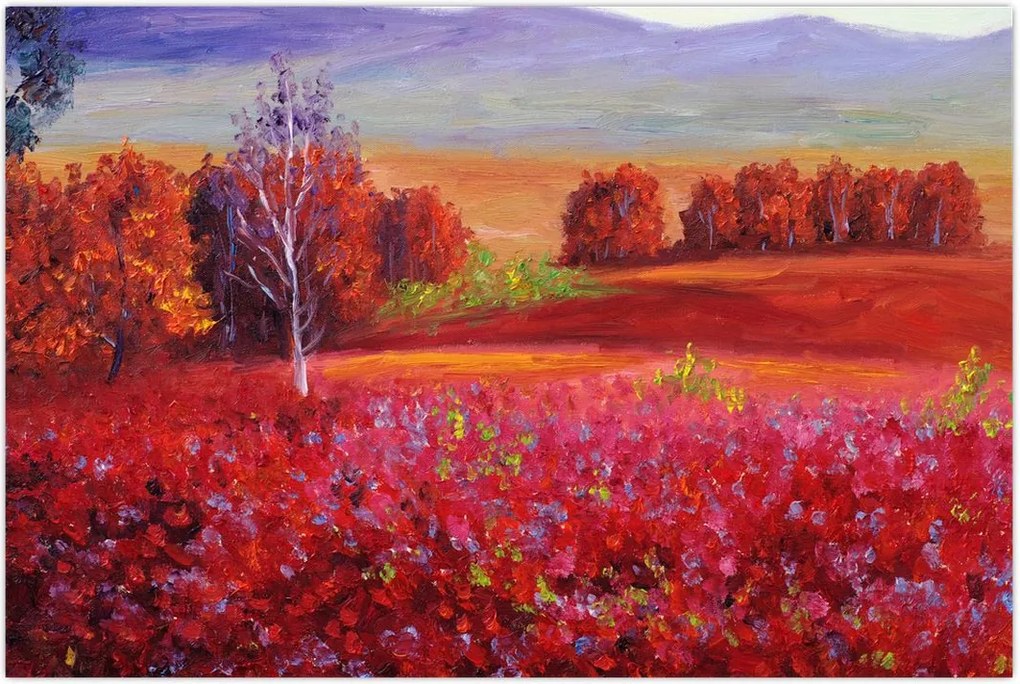 Tablou - Peisaj roșu (90x60 cm)