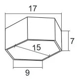 Plafonieră LED ARIZONA LED/9W/230V albă Argon 3828