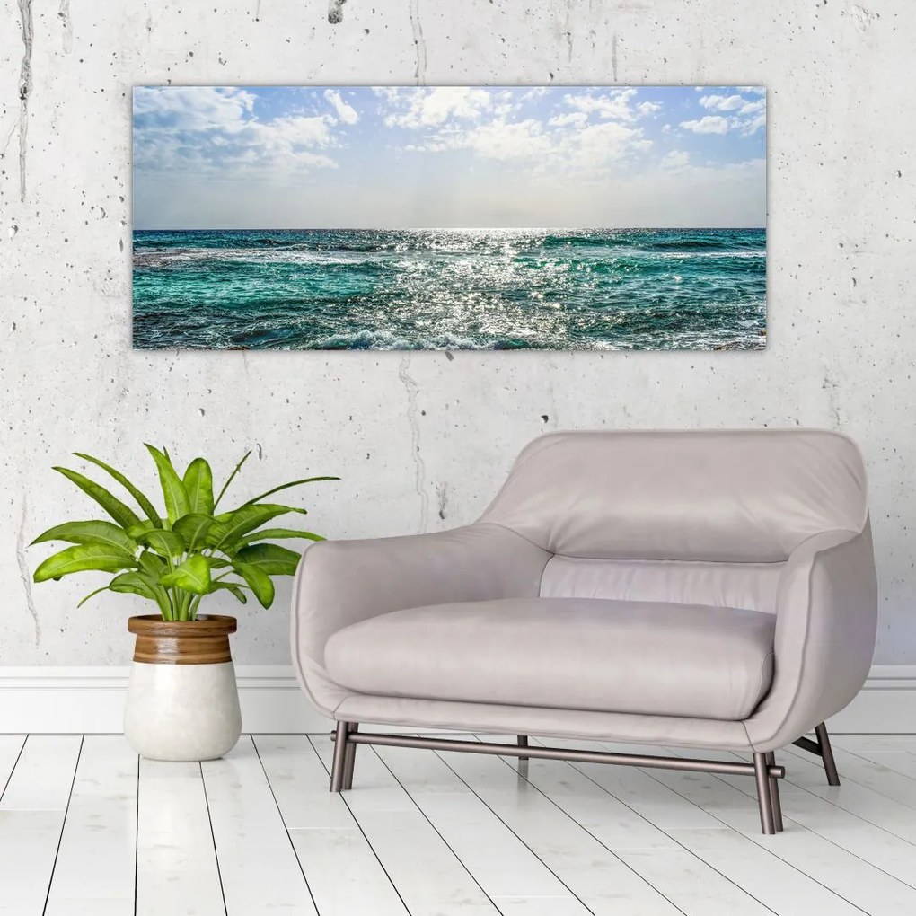 Tablou cu suprafața mării (120x50 cm)